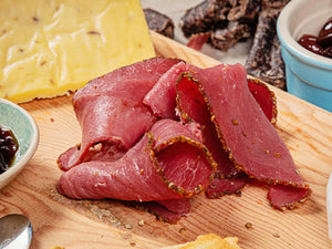 
                  
                    Load image into Gallery viewer, Black Pepper Ostrich Pastrami - Ostrich Meat - Karoo Ostrich Meat
                  
                