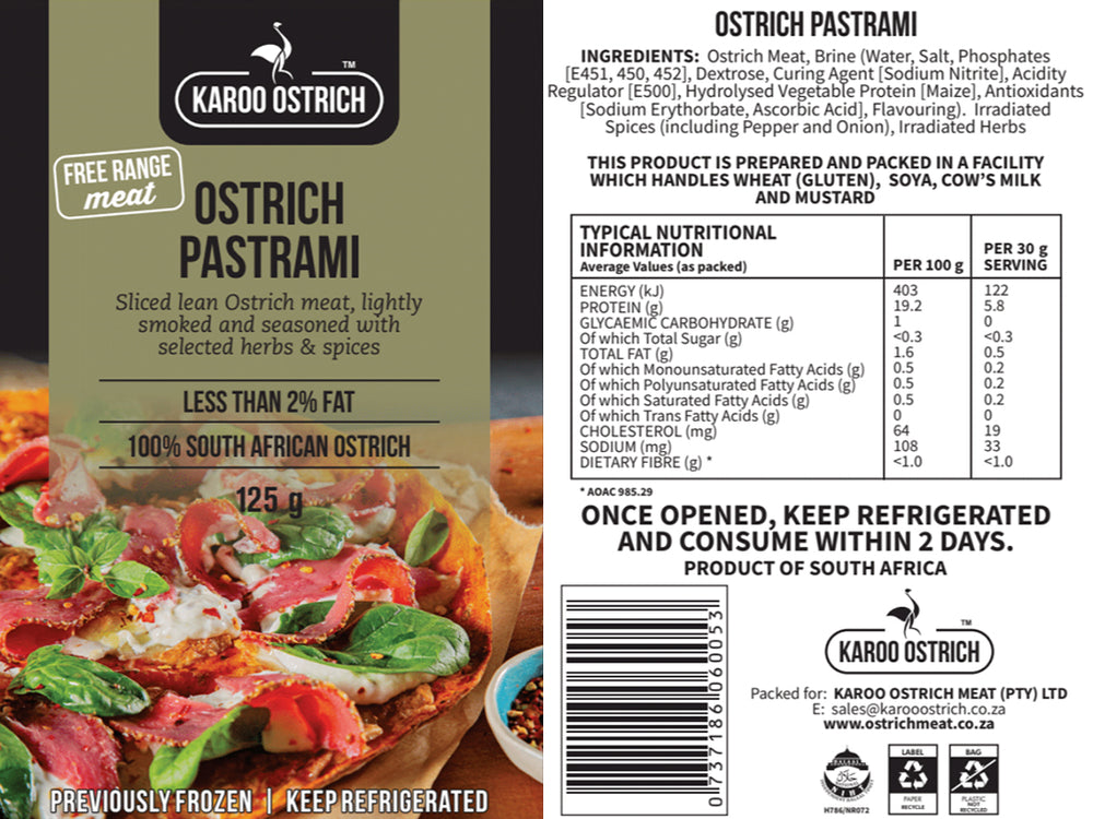 Ostrich Pastrami - Ostrich Meat - Karoo Ostrich Meat