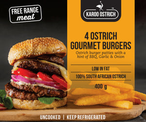 
                  
                    Load image into Gallery viewer, Ostrich Gourmet Patties - Ostrich Meat - Karoo Ostrich Meat
                  
                