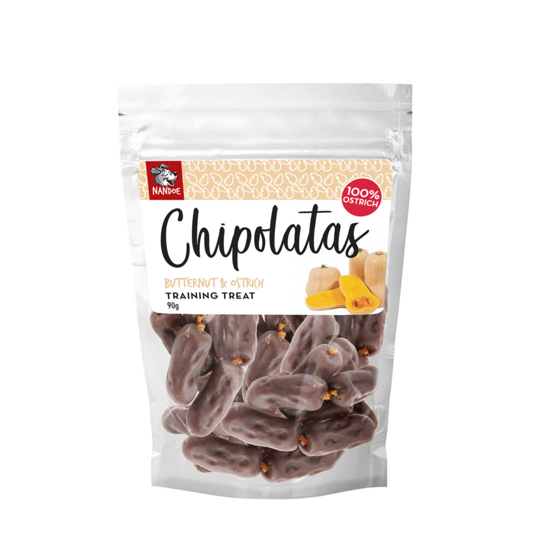 Chipolata - Butternut & Ostrich Infused Ostrich Pet Treats