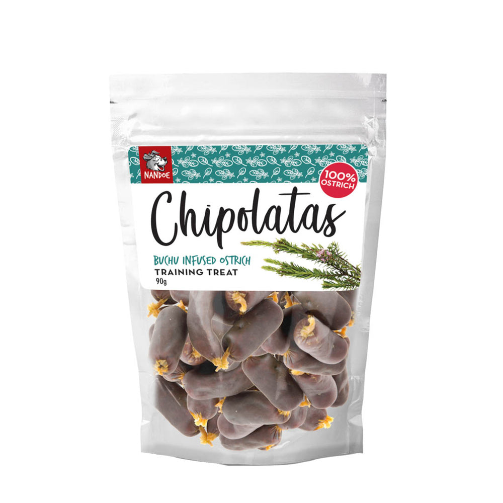 Chipolatas - Buchu Infused Ostrich Pet Treats