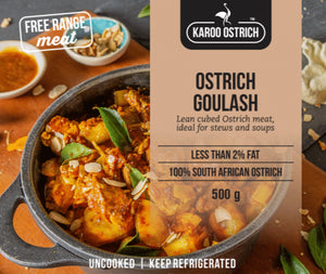 
                  
                    Load image into Gallery viewer, Fresh Ostrich Goulash - Ostrich Meat - Karoo Ostrich Meat
                  
                