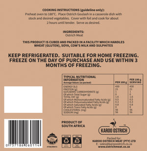 
                  
                    Load image into Gallery viewer, Fresh Ostrich Goulash - Ostrich Meat - Karoo Ostrich Meat
                  
                